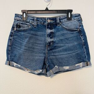 KanCan High Rise Roll Cuff Denim Shorts Size 7/27 Style KC9236NM